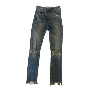 Abercrombie & Fitch Super Skinny Ankle High Rise Distressed Jeans Size 24/00S